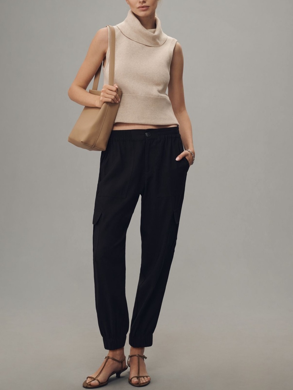 Sanctuary Black Cargo Jogger Pants